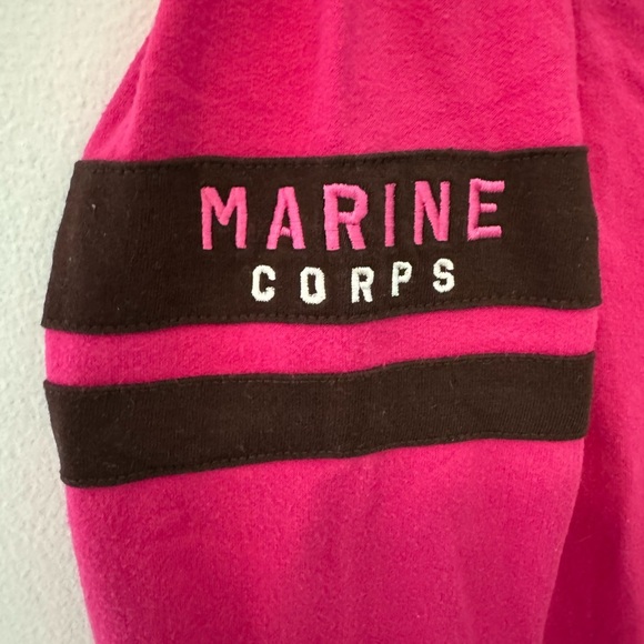 Marines Women's Long Sleeve Polo Shirt Pink Size Large - Picture 2 of 6